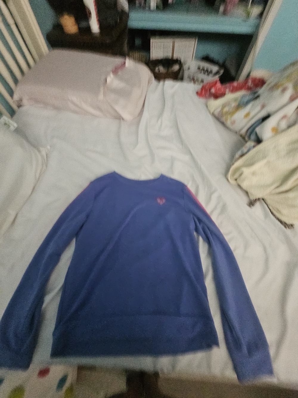Hurley Purple Crewneck Sweater with Pink Logo Detail